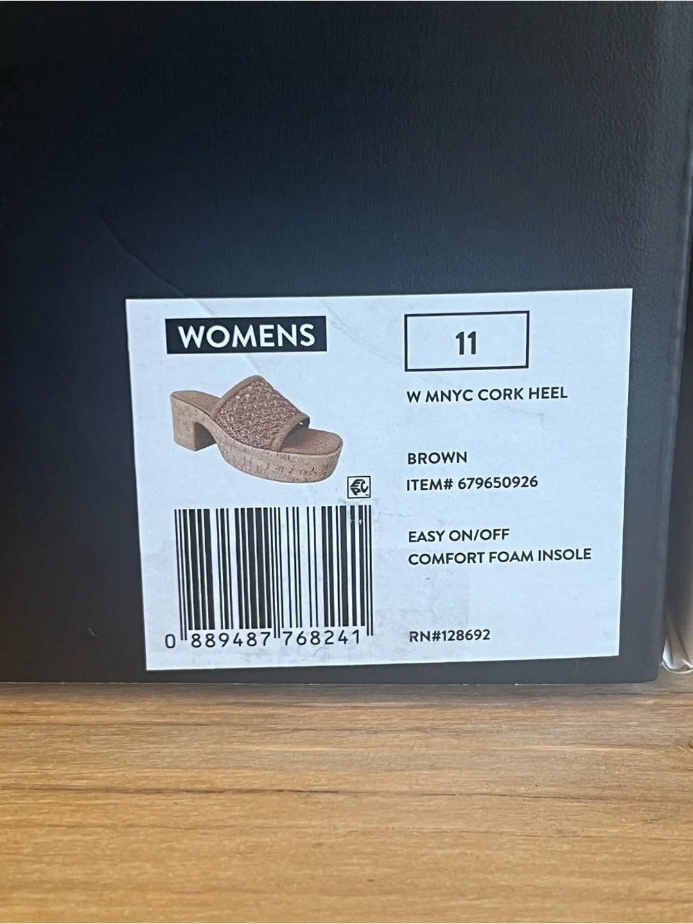Madden NYC Tan Woven Platform Cork Slide Sandals-NIB